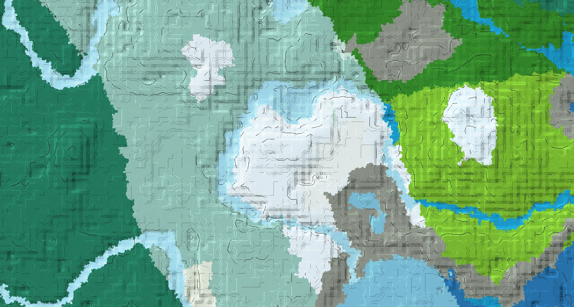 Seed map — Igloo Northeast of a Taiga Start with Ruined Portal