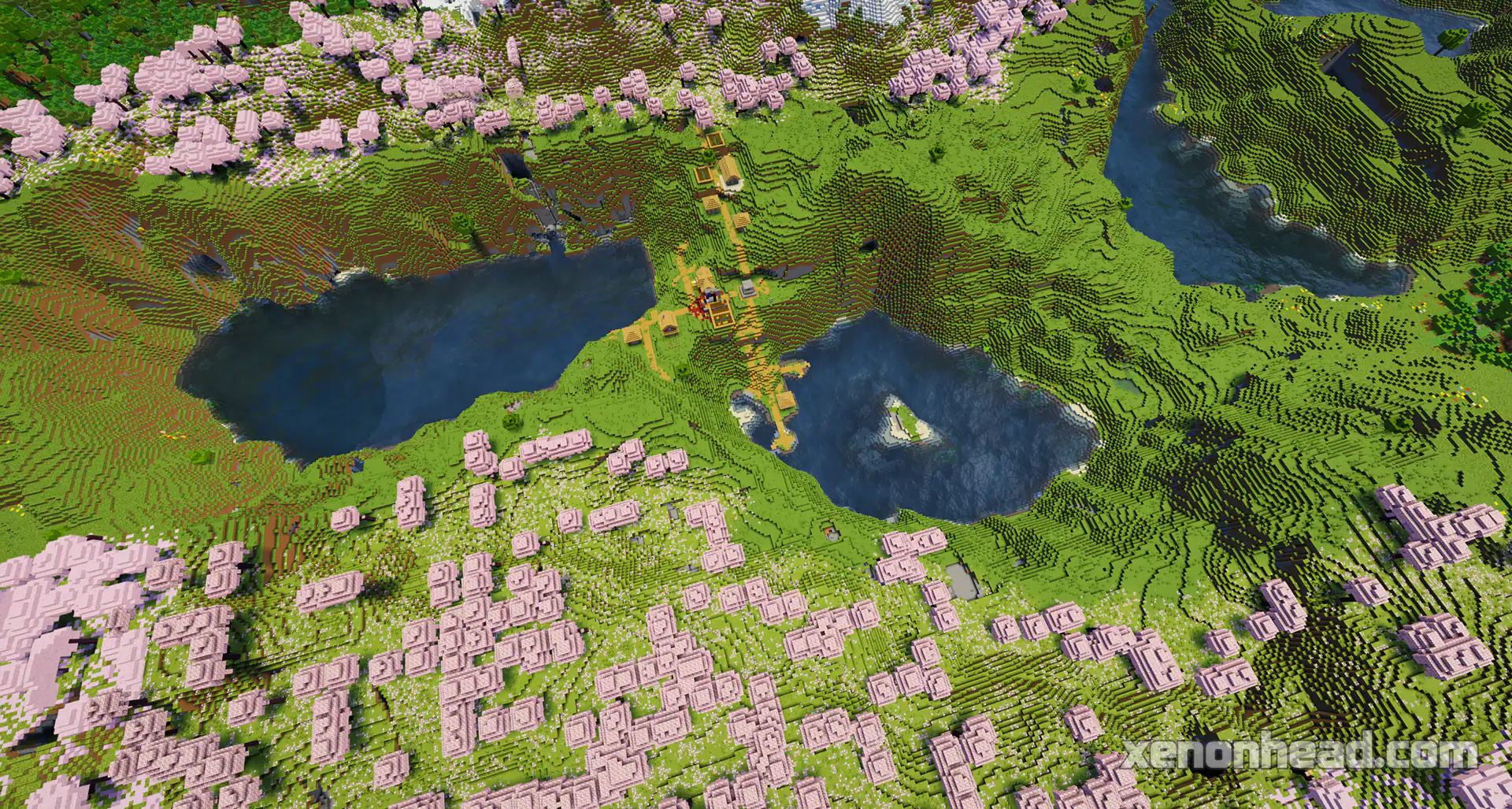 Cherry blossom land bridge village & outpost