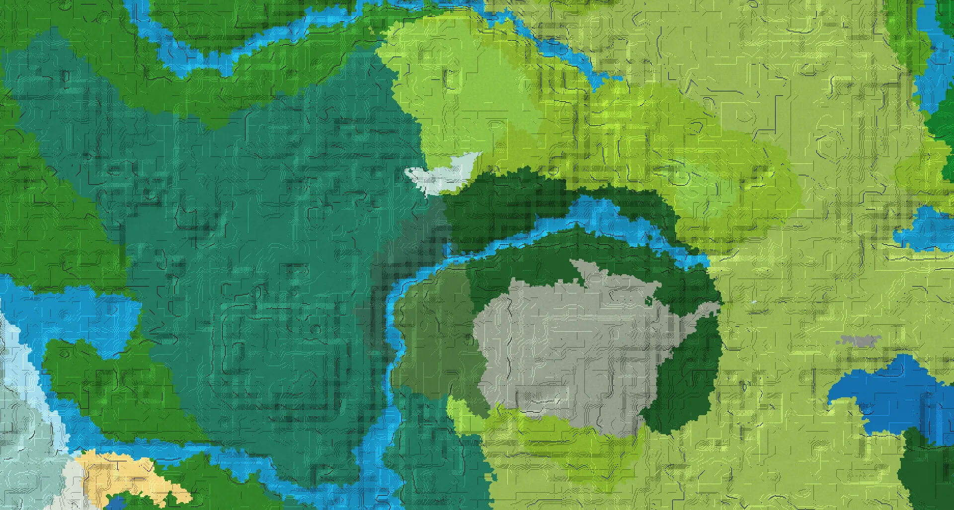 Seed map — Woodland mansion and Taiga village