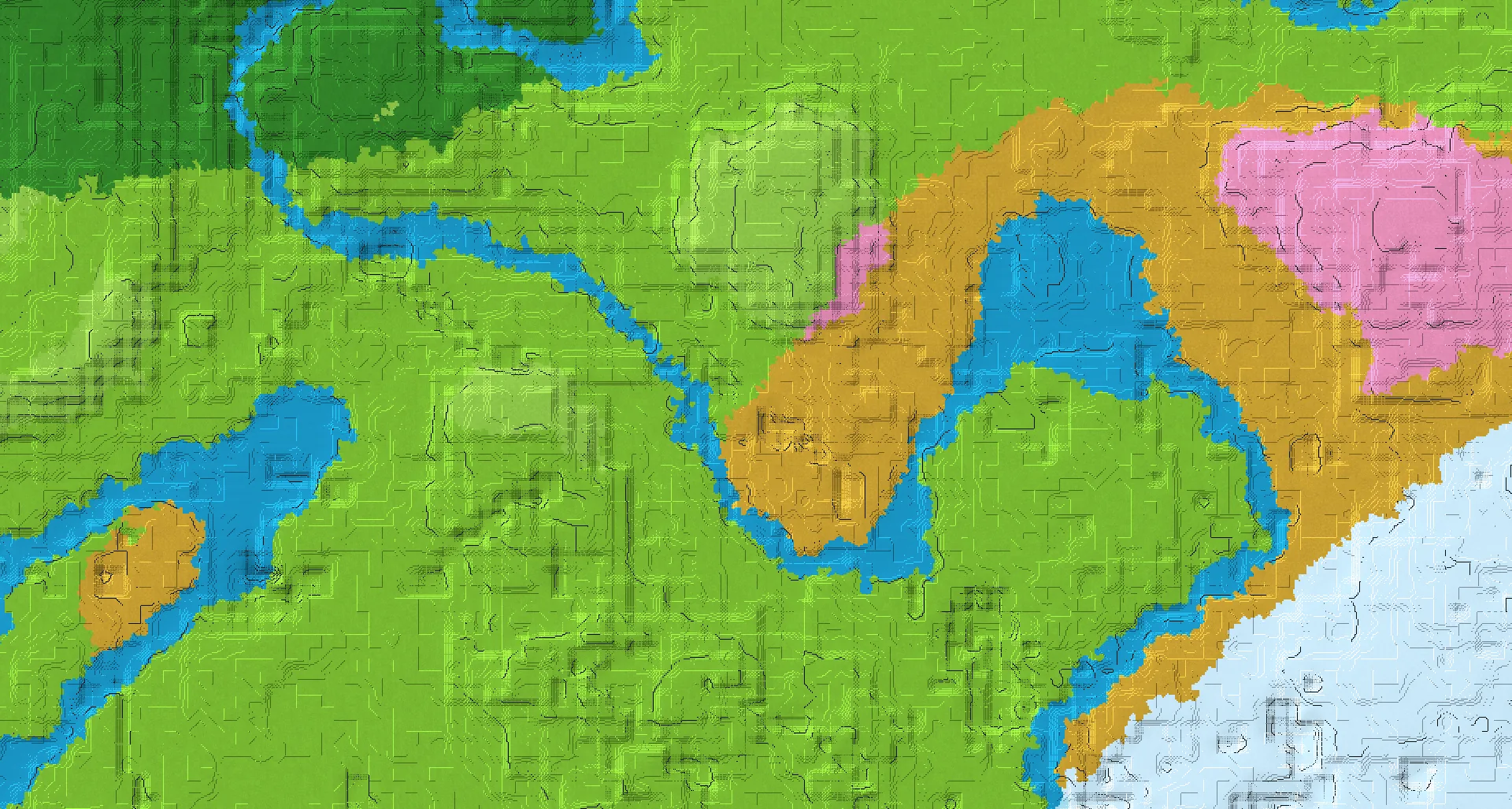 Seed map — Dappled Forest East of a Plains Start with Village
