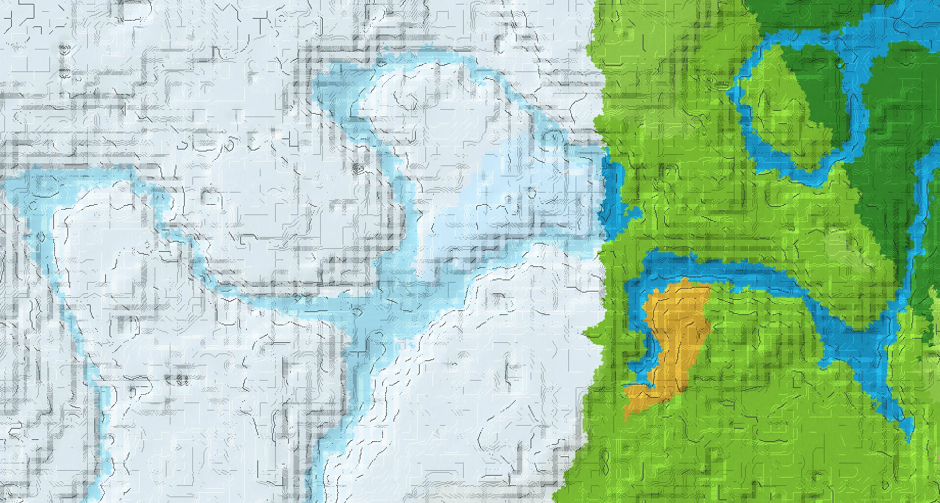 Seed map — Ice Spikes North of a Dripstone Caves Start