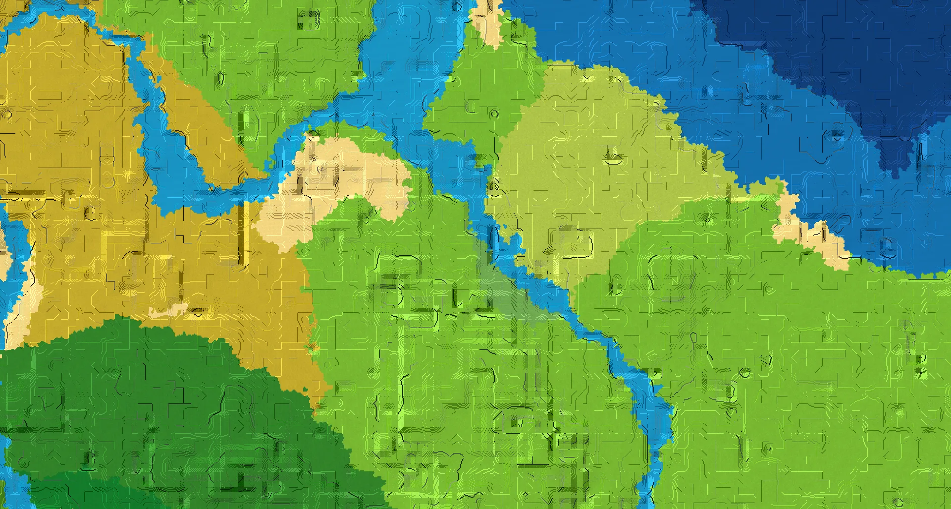 Seed map — Flower Forest South of a Plains Start at 76, 220