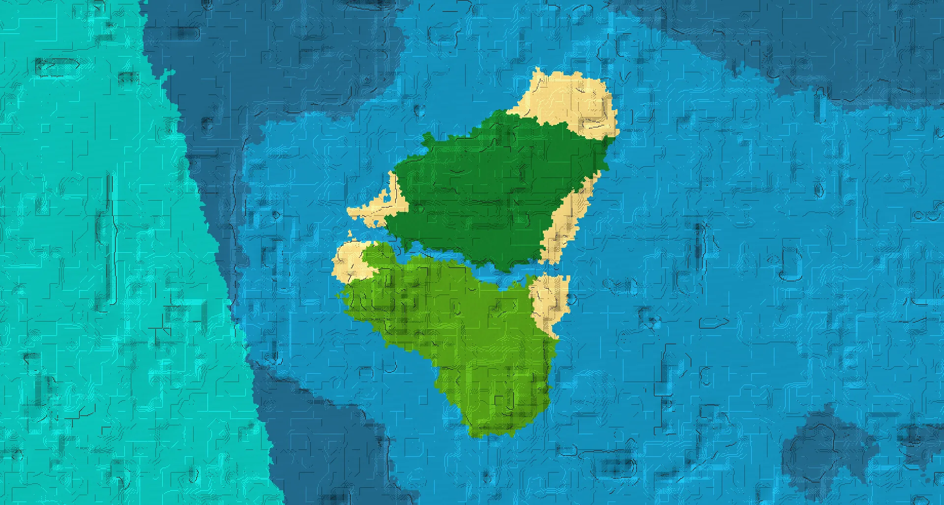 Seed map — Ocean-focused Start in Bamboo Jungle