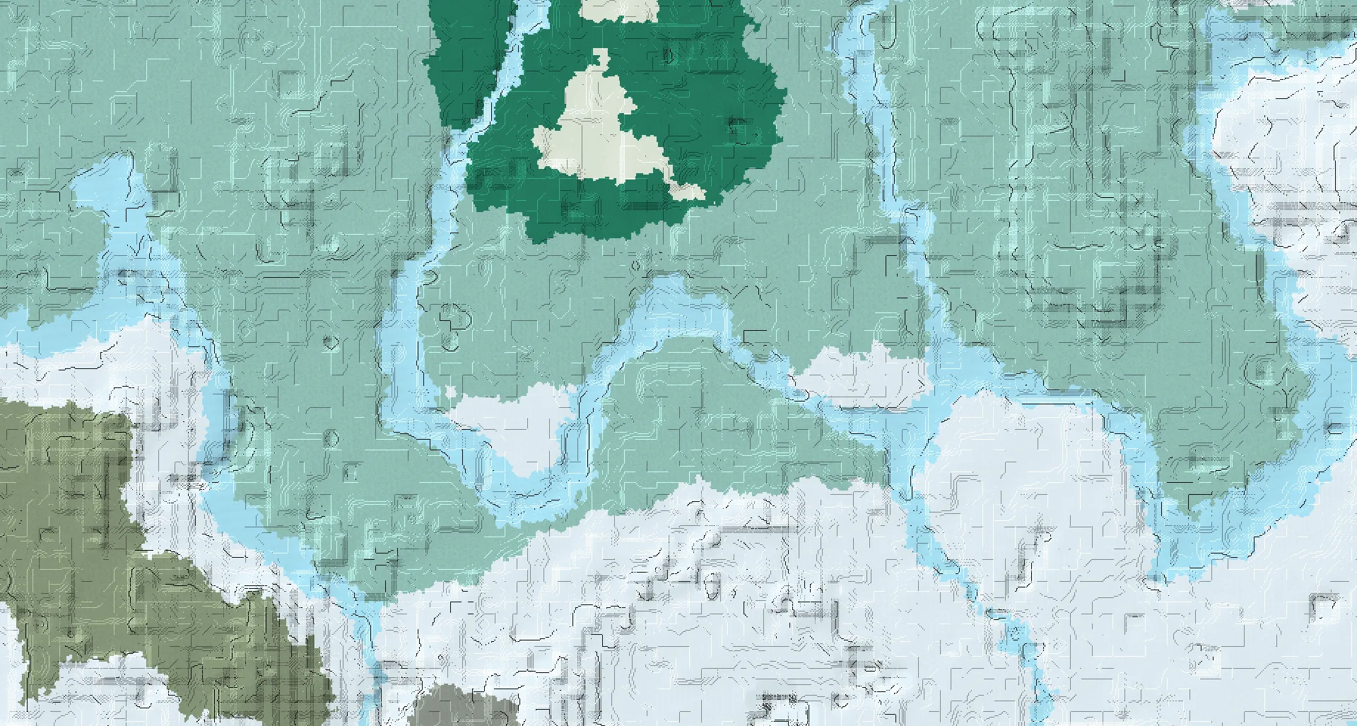 Seed map — Igloo Southwest of a Snowy Taiga Start with Ruined Portal