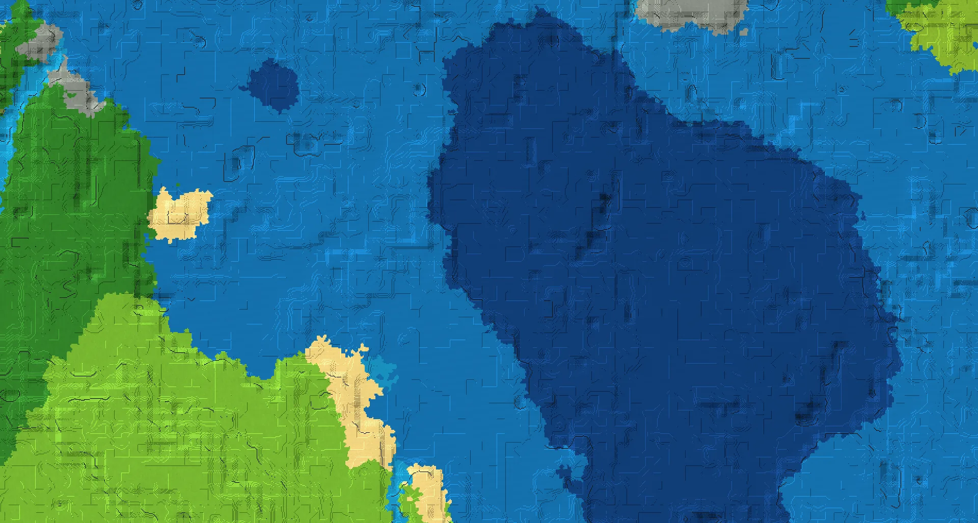 Seed map — Ocean Monument Northeast of a Plains Start