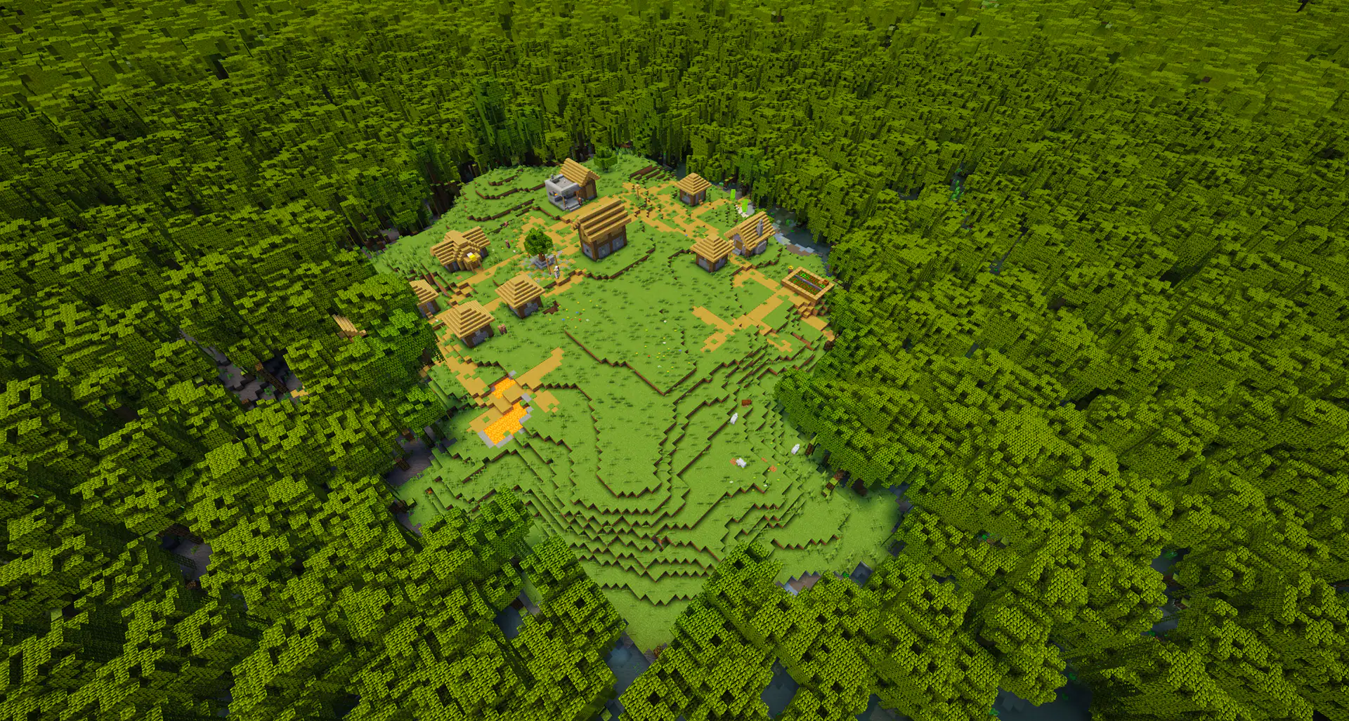 Village hidden in mangrove swamp