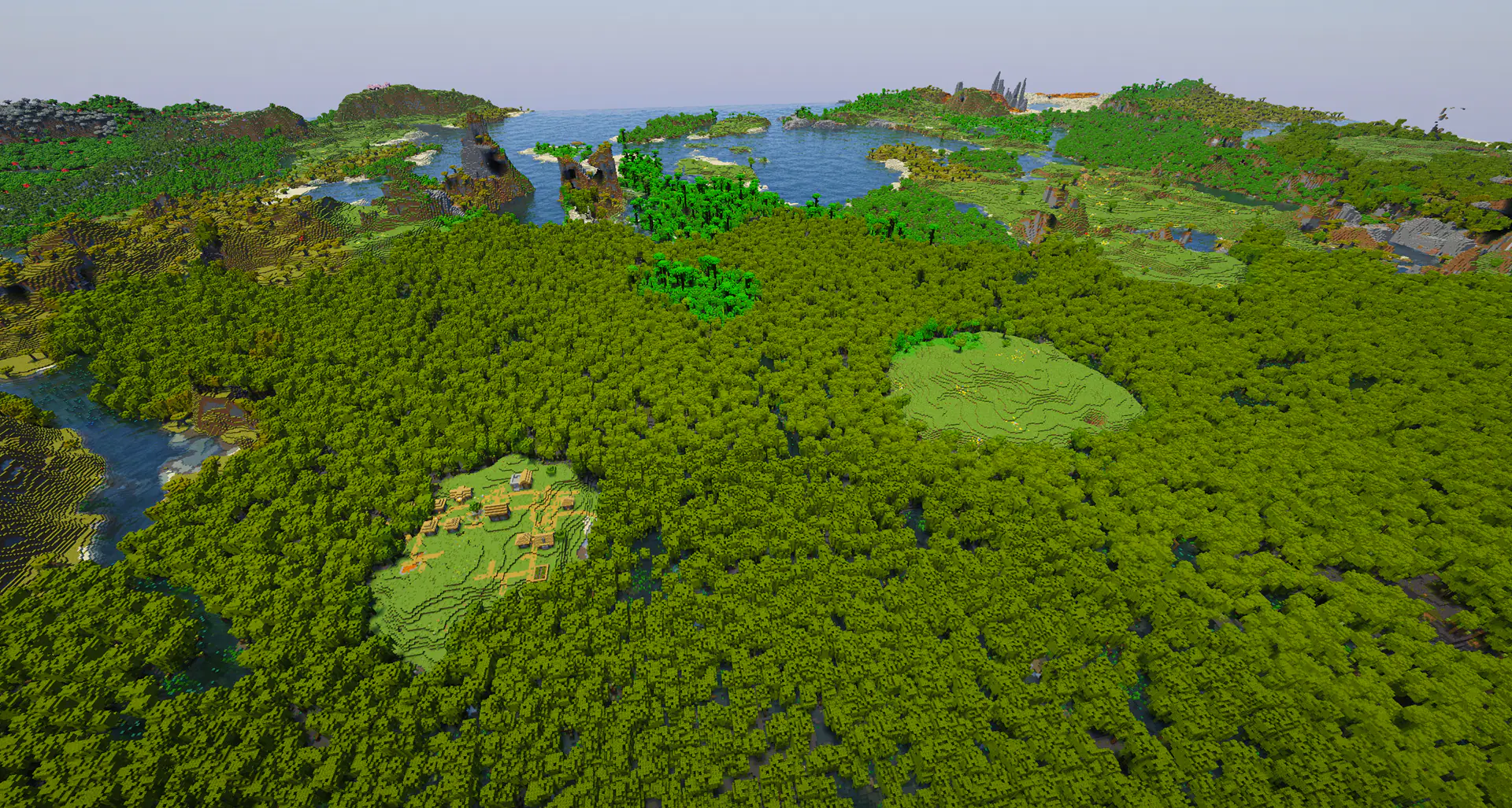Village hidden in mangrove swamp