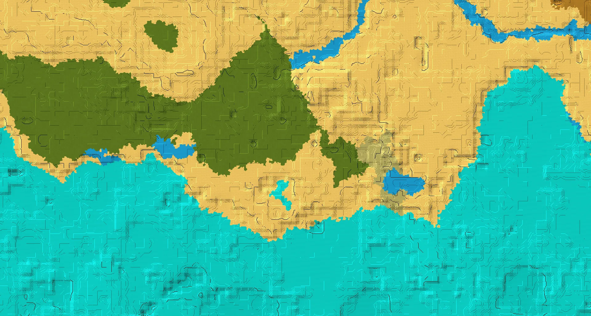 Seed map — Desert Start with Trial Chambers at -336, -432